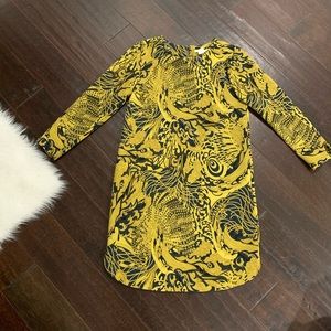 Yellow and Navy Shift dress